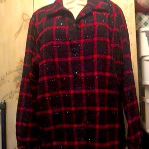 Button-down glittery shirt